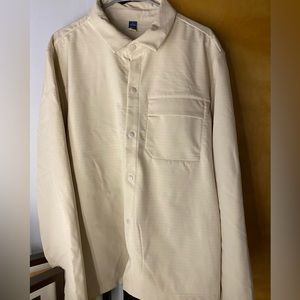 Old Navy Men’s Go-H2O Water Repellent white button jacket 3 pocket XXL - NWT.